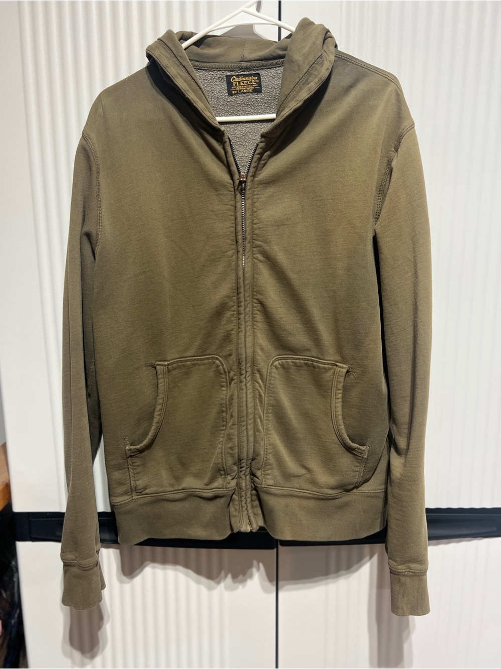 Civilianaire army green hoodie size large